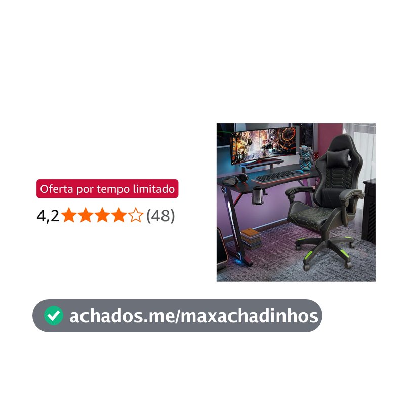 Cadeira Gamer Ergonômica com Estrutura Reforçada, Reclinação 90°-150°, Apoio de Braço Sincronizado e Suporte Lombar Ajustável – Conforto para Jogos e Home Office