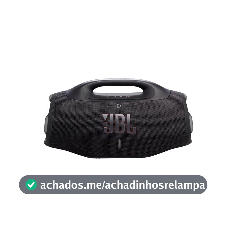 JBL, Caixa de Som, Boombox 4, Bluetooth, Som JBL Pro, AI Sound Boost, Graves Personalizáveis, Bateria de até 34h, IP68, Áudio Lossless – Preta