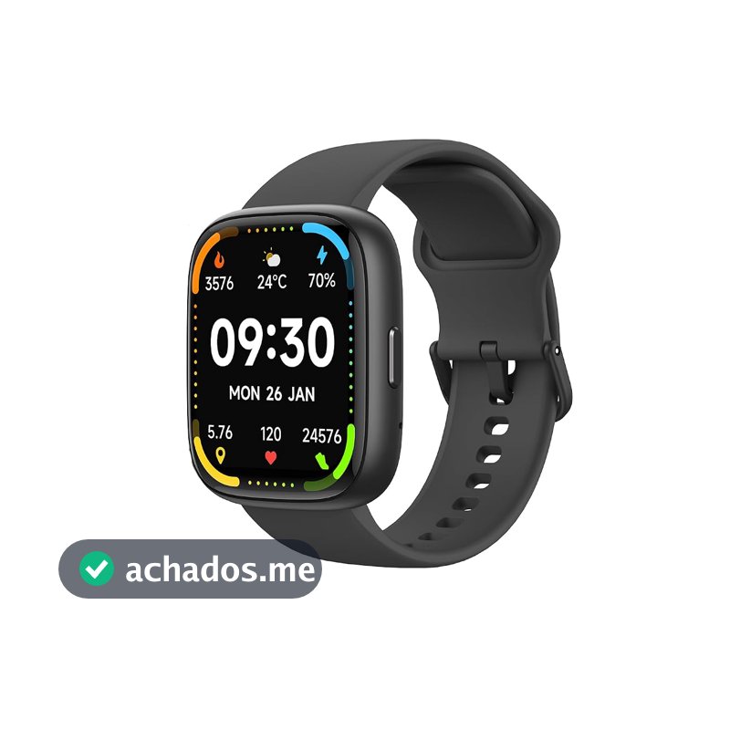 Bettdow SmartWatch, relogio smartwatch com Ecrã tátil e Alexa, à prova d'água IP68, relogio feminino e masculino, com 100+ modo esportivo e recebimento de notificações(preto)