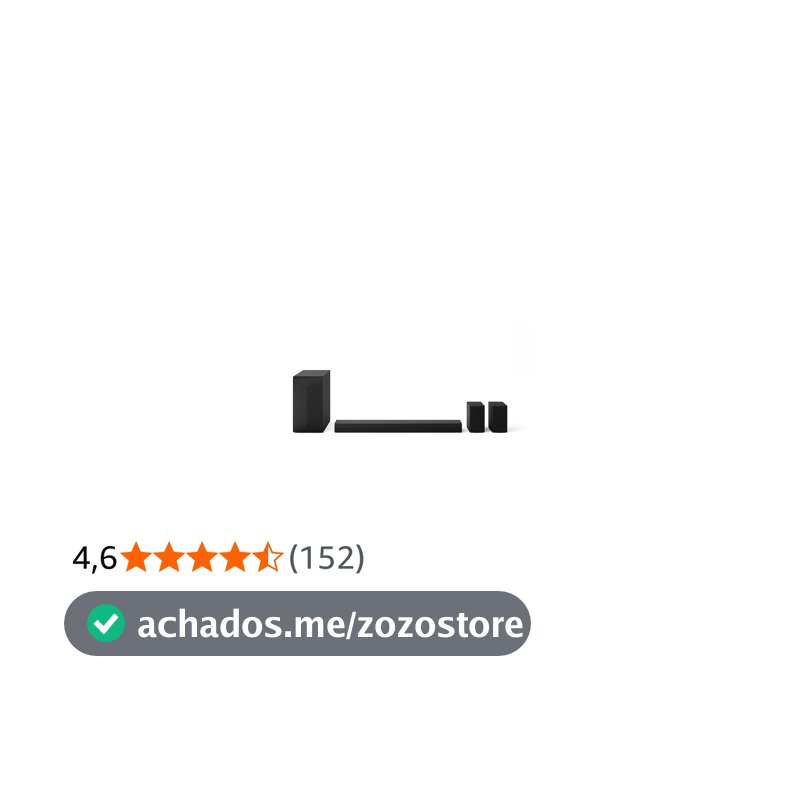 Home Theater Soundbar LG 440W RMS, 5.1 Canais, Bluetooth 5.3, Dolby Digital, Alto-Falantes Traseiros, AI Sound Pro, Wow Interface, Sem fios, Conexões Múltiplas - S60TR