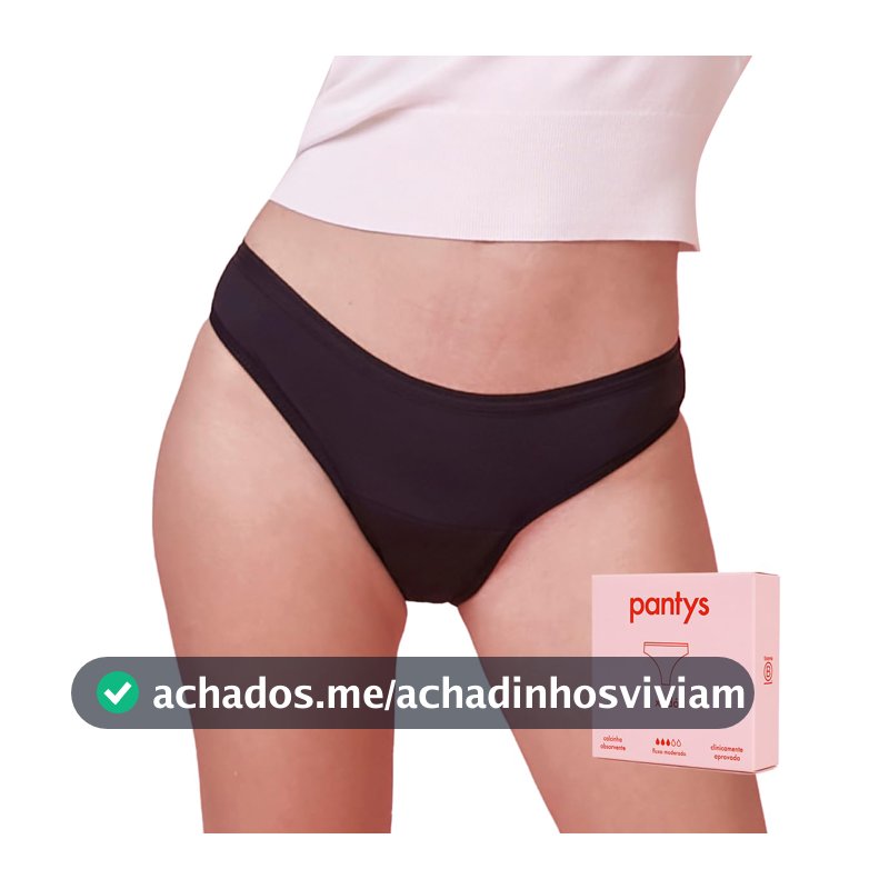 Calcinha Absorvente Menstrual Pantys Xodó, Fluxo Moderado, Feminino, 1 Unidade