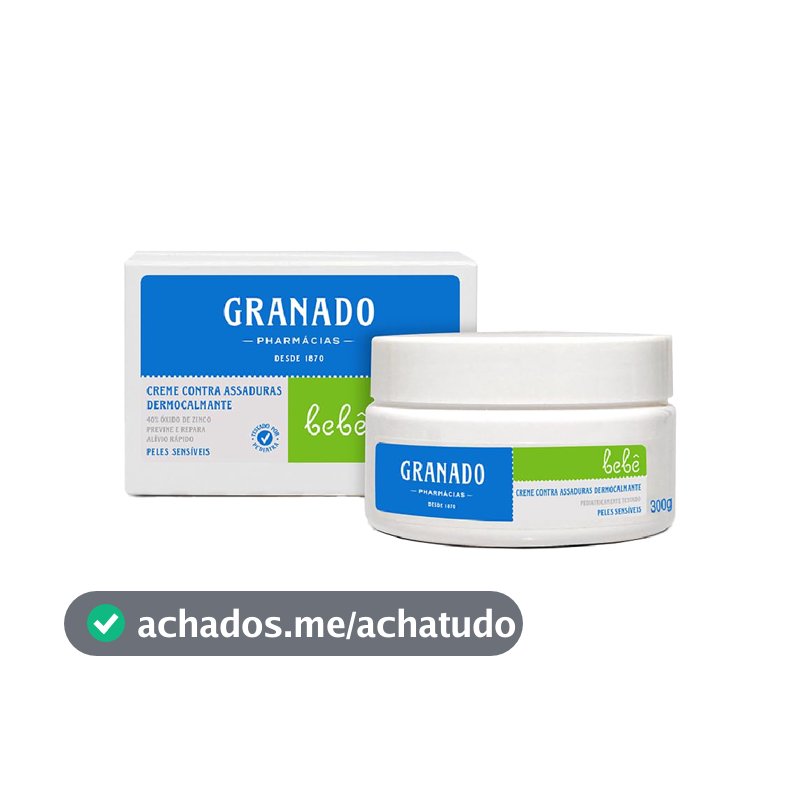 Granado Creme Assaduras Dermocalmante Bebê, Peles Sensíveis, 300g