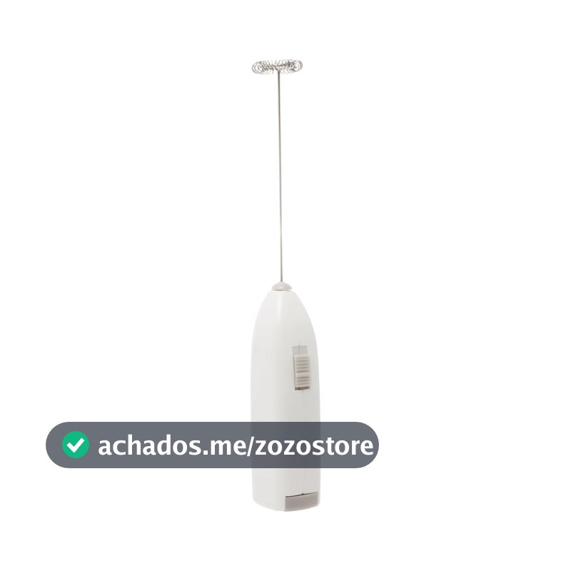 LYOR - Mini Mixer Misturador Elétrico para Bebidas - Inox e Plástico Branco - Eficiente e Compacto para Batidas e Misturas Rápidas