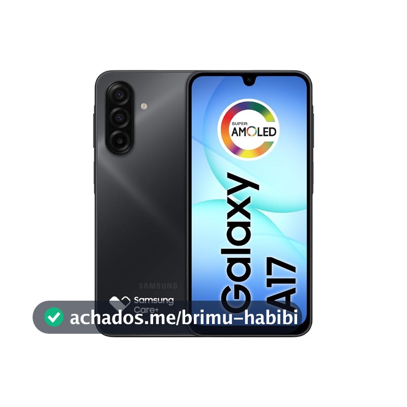 Celular Samsung Galaxy A17, 128GB, 4GB, 50MP Tela 6.7", IP54 - Preto