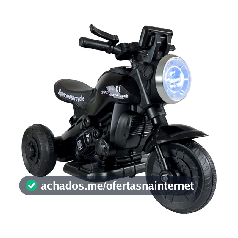 Moto Elétrica Infantil Mini First Custom 6V Zippy Toys (Preto)