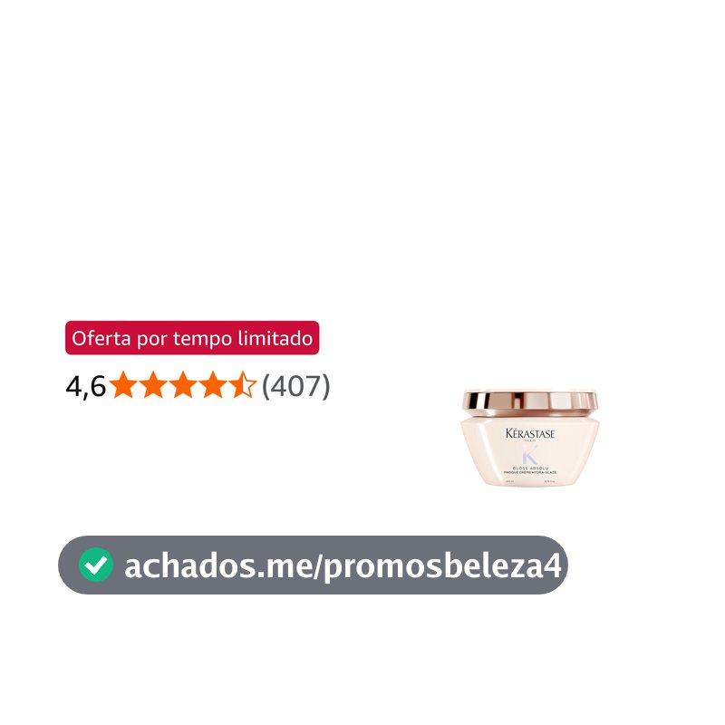 Kérastase Gloss Absolu Frizz-Glaze Cream, creme modelador antifrizz para cabelos com muito frizz, com ácido glicólico, ácido hialurônico e óleo de rosa mosqueta, 240 ml