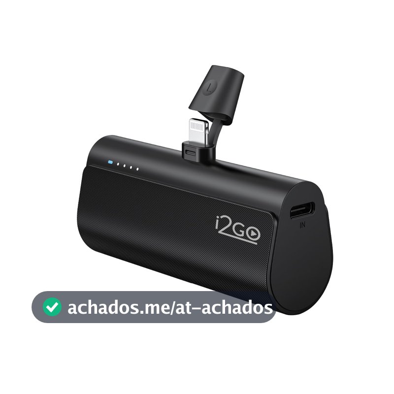 I2GO, Carregador Portátil (Power Bank), Pocket, 5000mAh, Não Necessita Cabos, Modelo Lightning