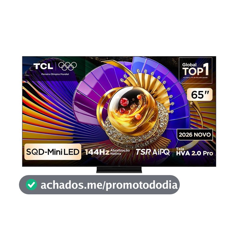 Smart TV TCL 65 Polegadas SQD-Mini LED 4K C7L WiFi Bluetooth Google TV HDR10+ Ultra Slim 65C7L