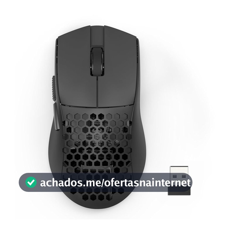 Mouse Gamer Redragon Astrolabe Lite Preto PAW3313 10000 DPI Sem Fio Tri-Mode USB 2.4GHz Bluetooth, USB Tipo-C Estrutura Perfurada Honeycomb 49g Cabo Paracord M725-LIT