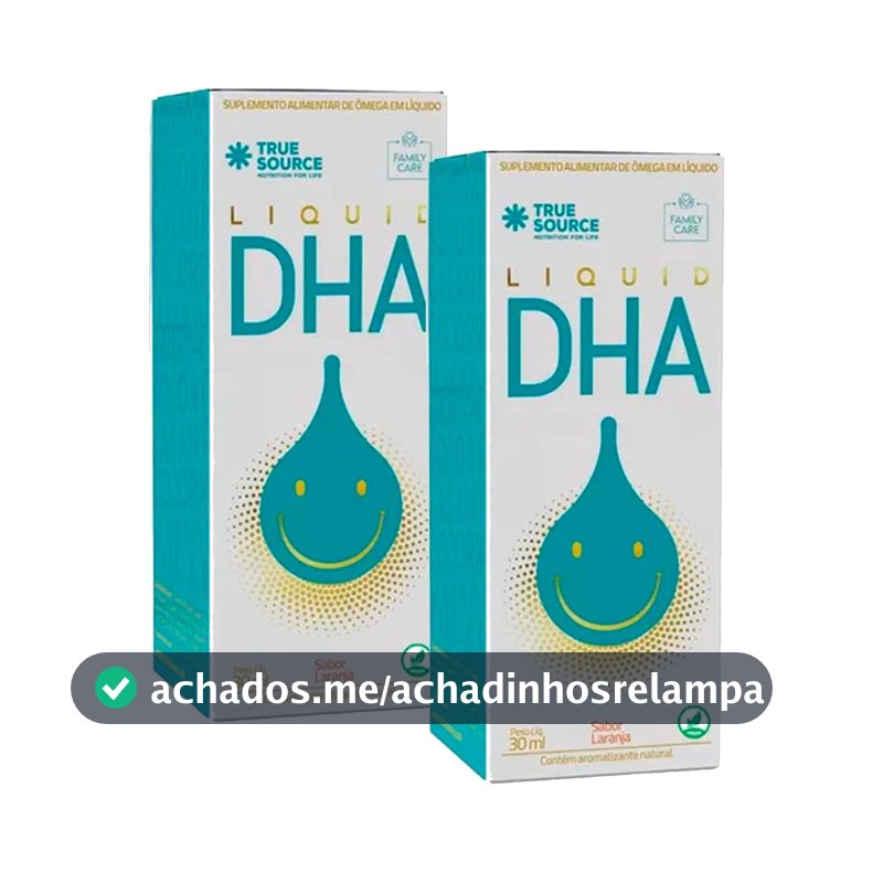 Kit 2x Liquid DHA 30ml - Sabor Laranja - True Source
