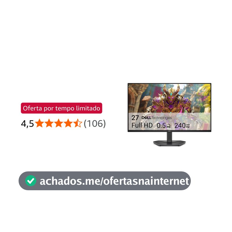 Monitor Dell 27", Full Hd (1920 x 1080), 240 Hz, Ips, Se2726hg