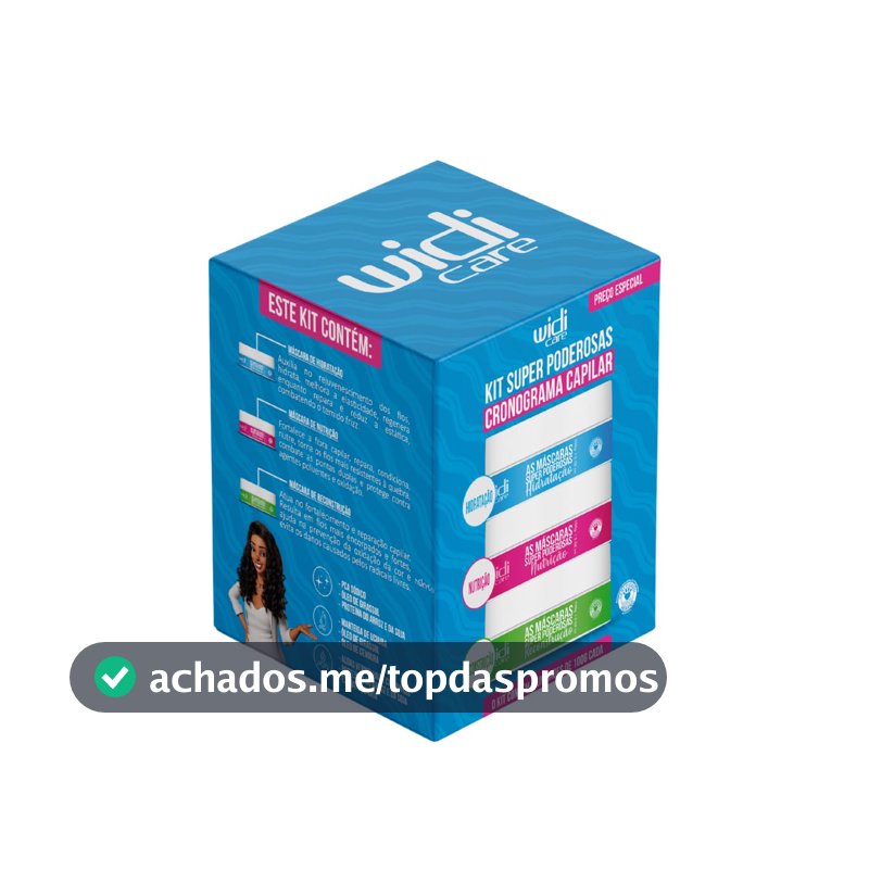 Widi Care Kit Cronograma Capilar Super Poderosas Caixa com 3 unidades de 100g