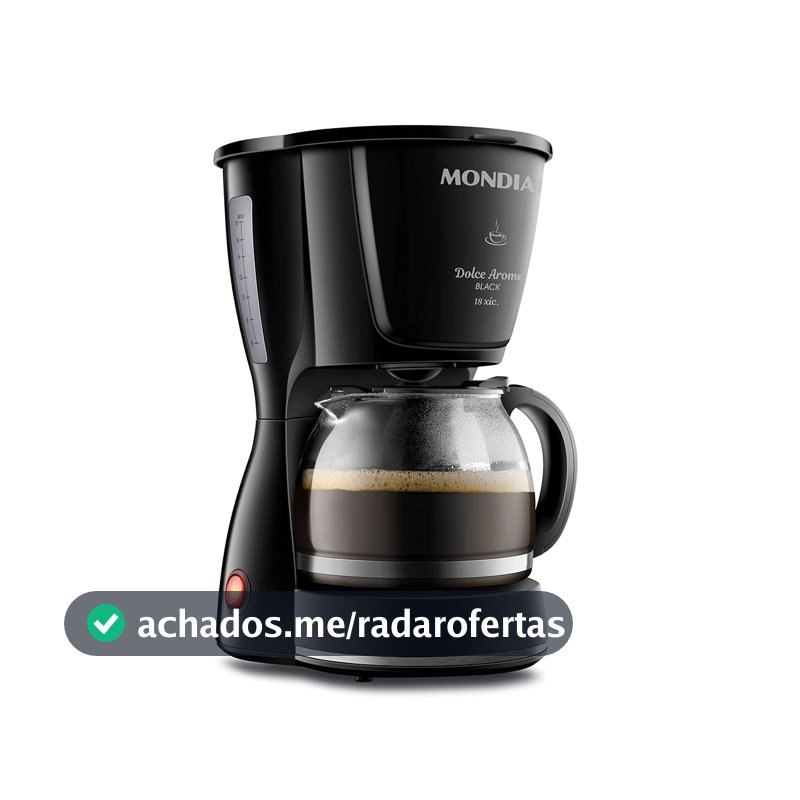 Cafeteira Elétrica Mondial Dolce Arome Black 18 Xícaras 110V