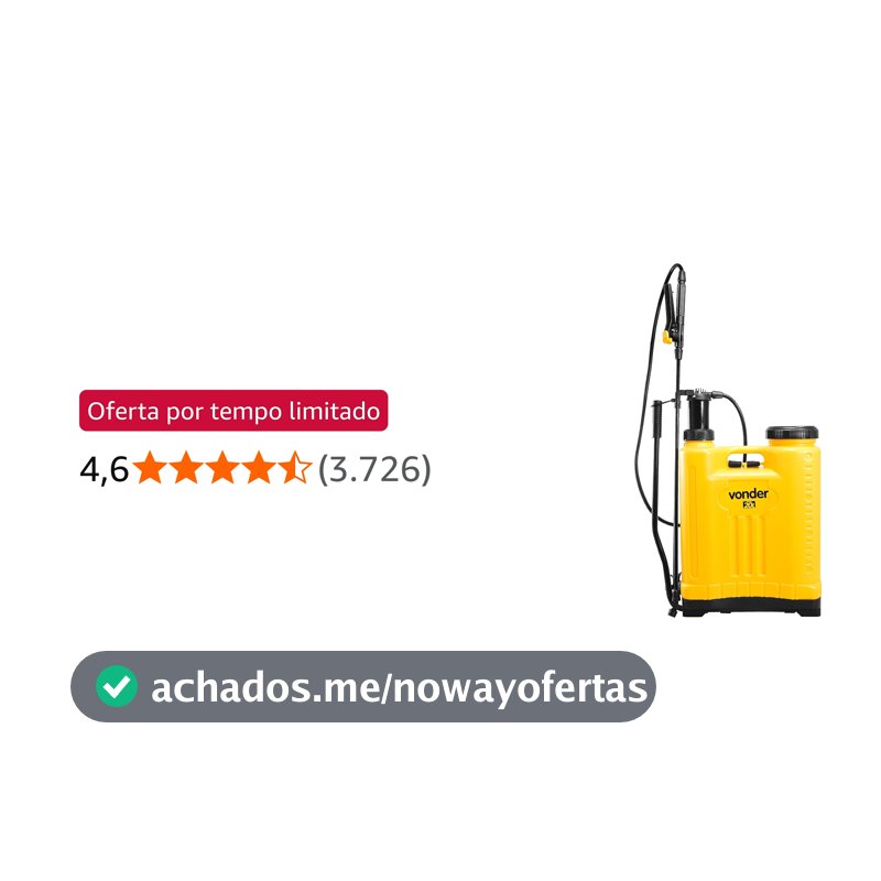 Vonder, Pulverizador Costal Agrícola 20 Litros, Pc 020