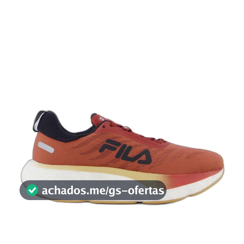 Tênis Fila Float Maxxi 2 Preto Vermelho e Laranja