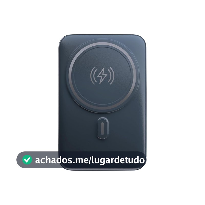 Geonav Power Bank, Carregador Portátil Universal por Indução 10.000mAh, Carregamento rápido, Suporte Dobrável, Compatível com MagSafe®, PB10MAGSG, Cinza