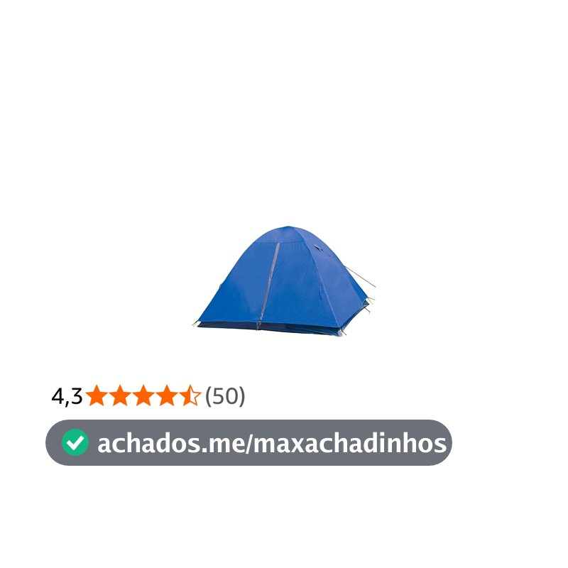 Nautika, Barraca De Camping Fox 3/4 Pessoas com Coluna D’água, Formato Iglu, Impermeabilizado, Acompanha Estacas, Cordas para Fixação, Fácil de Montar, Confortável para Pessoas Altas