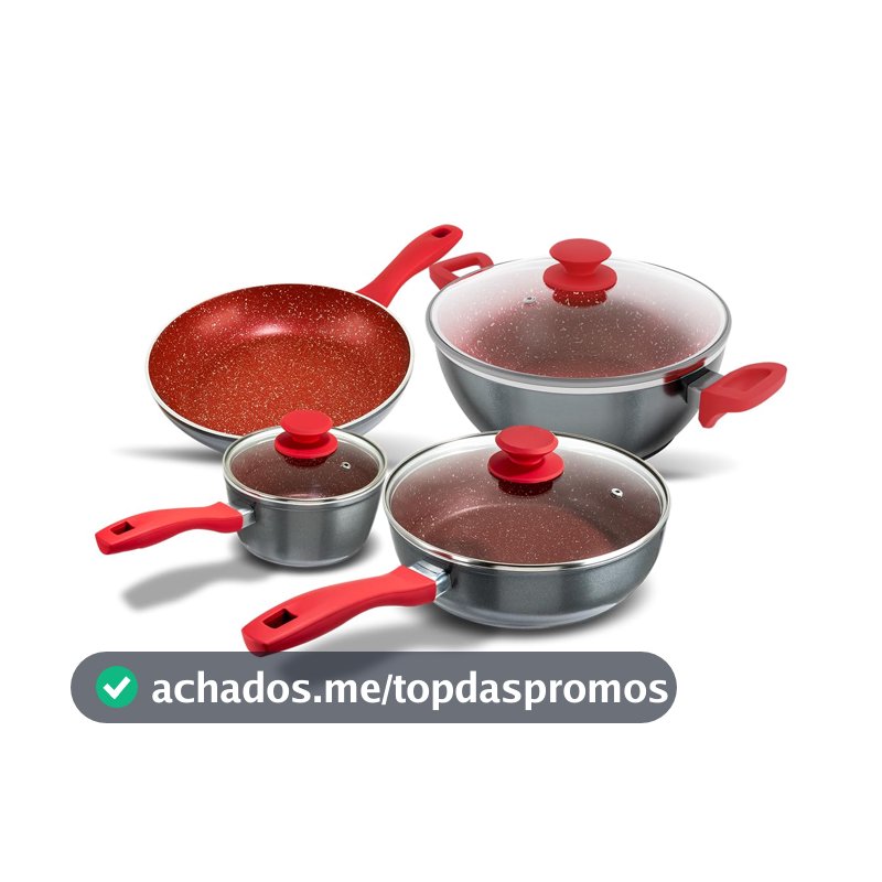 Conjunto de Panelas Philco Redstone PKT407 4 Peças
