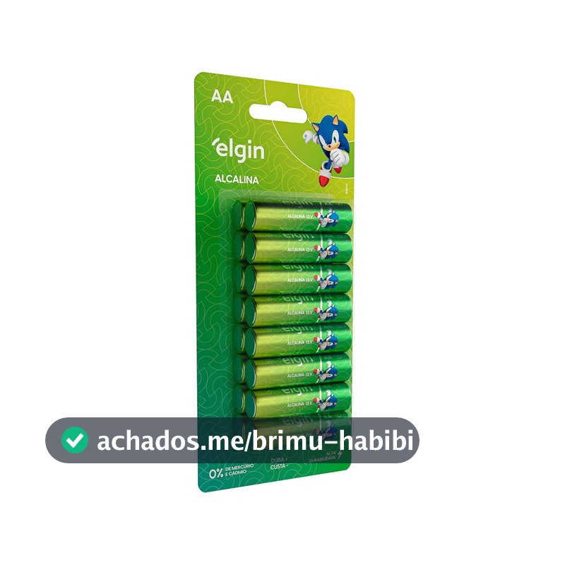 Pilha Alcalina AA com 16 unidades Elgin Comum