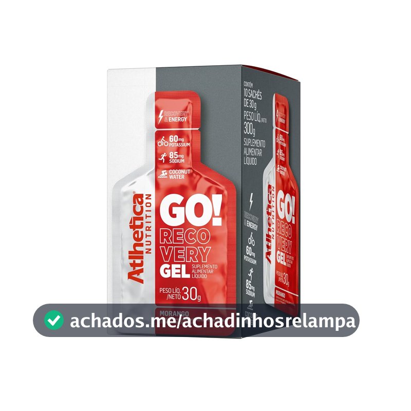 Atlhetica Nutrition Go Energy Gel (10 Sachês) - Sabor Morango