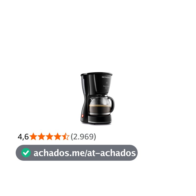 MONDIAL Cafeteira Elétrica Dolce Arome, Preto, 550W, 220V - C-30-18X-FB