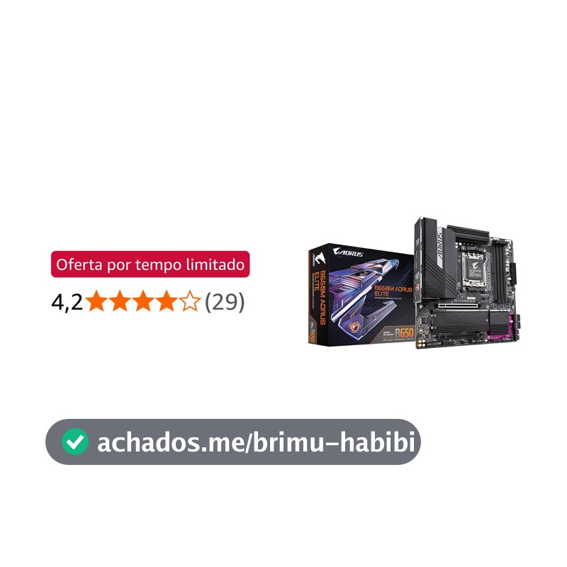 Placa Mãe Gigabyte B650m Aorus Elite, Ddr5, Microatx, Am5