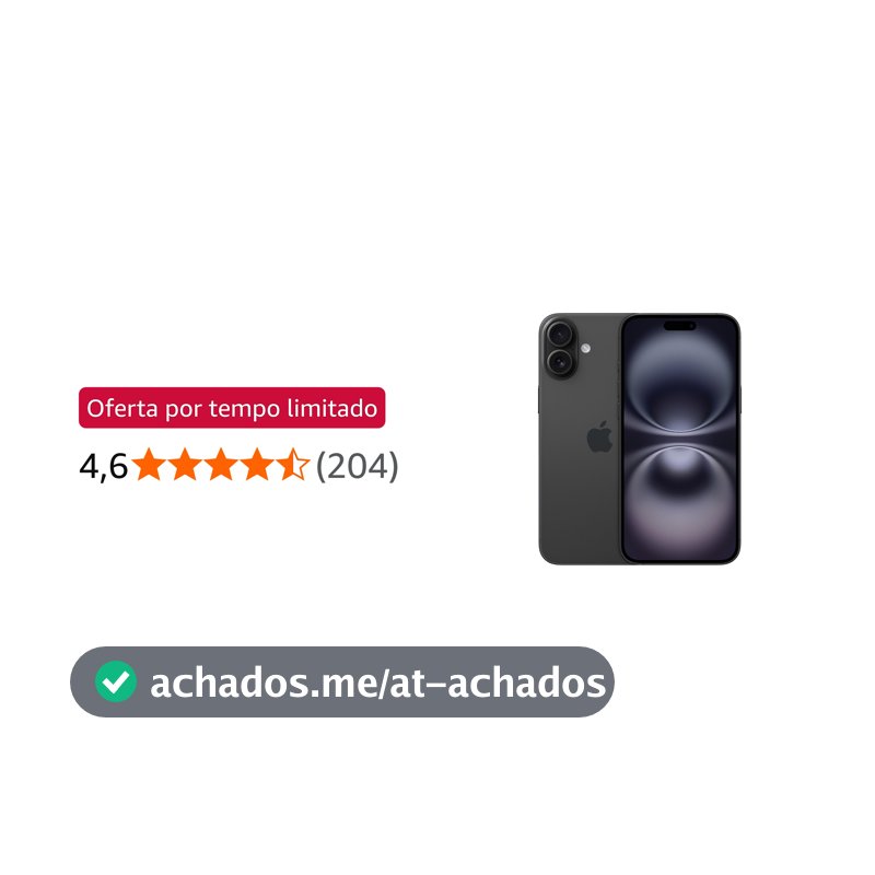Apple iPhone 16 Plus (128 GB) – Preto