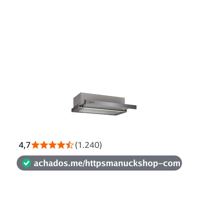 SUGGAR DEPURADOR DE AR SLIM DE EMBUTIR 60CM FRONTAL INOX 110V DE61IX