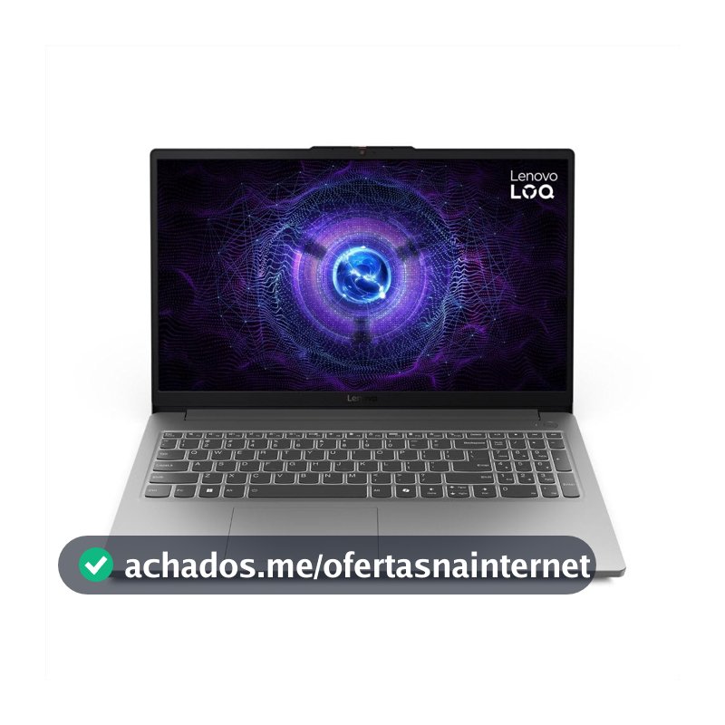 Notebook Gamer Lenovo LOQ E Core i5-12450HX, 8GB, 512GB SSD, RTX 3050 6GB, 15.6" 144Hz, Linux 83MES00100