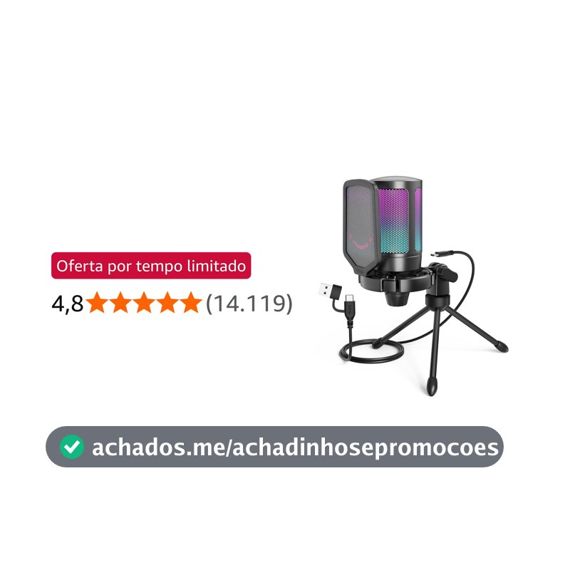 FIFINE A6V Microfone USB Para Jogos Para PS5 PC Para Twitch Podcasts