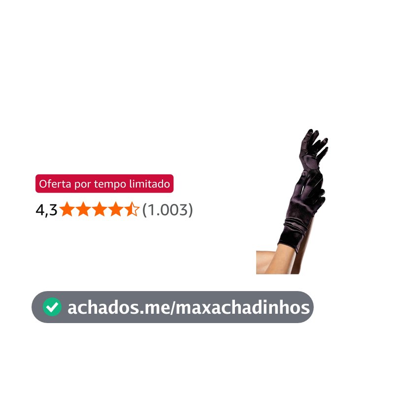 Leg Avenue Luvas femininas de cetim na altura do pulso