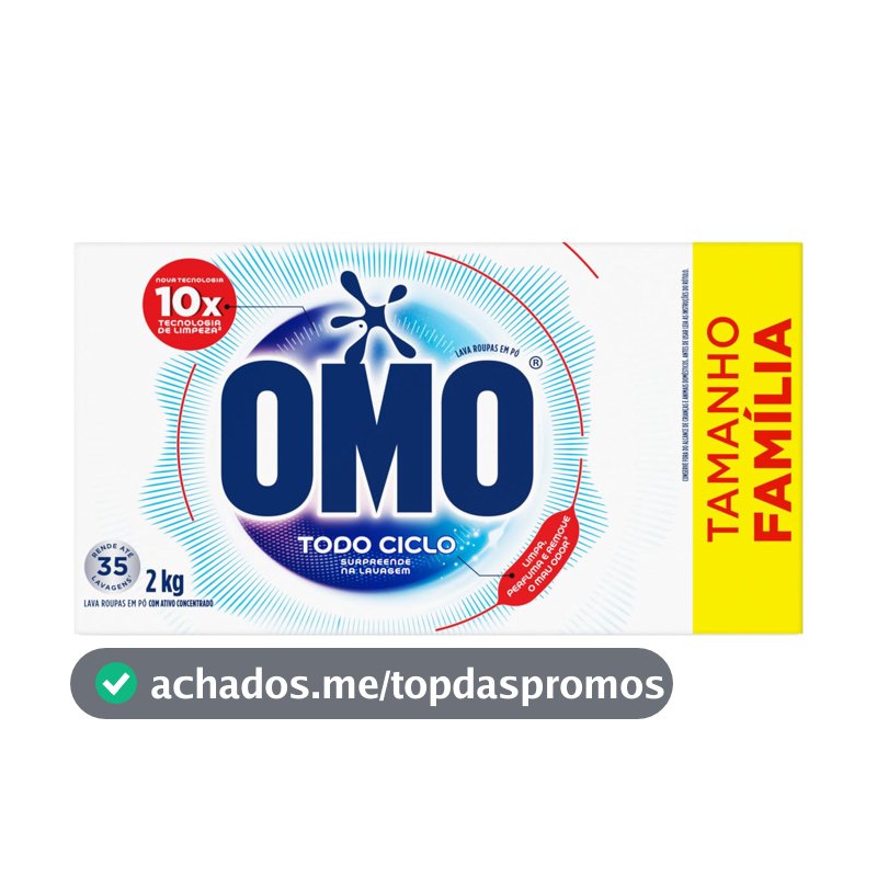 Lava-Roupas em Pó Omo Todo Ciclo Caixa 2kg