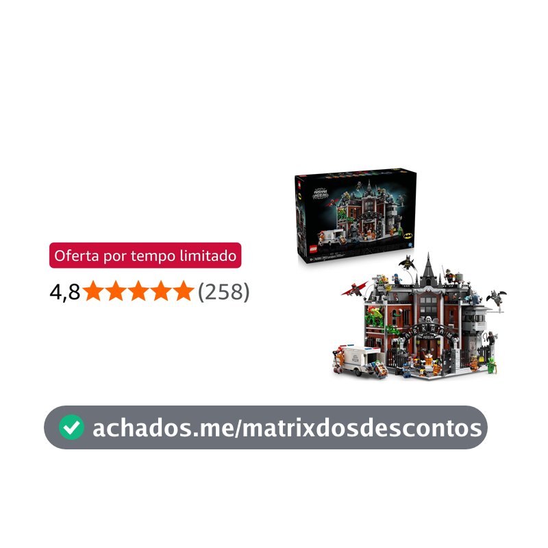 LEGO DC Batman Arkham Asylum Colecionável para Adultos 76300 (2.953 Peças)