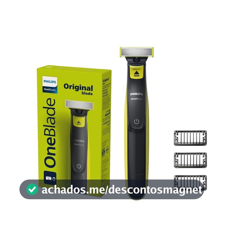 Philips OneBlade Barbeador e Aparador Elétrico: Raspa, Apara e Contorna