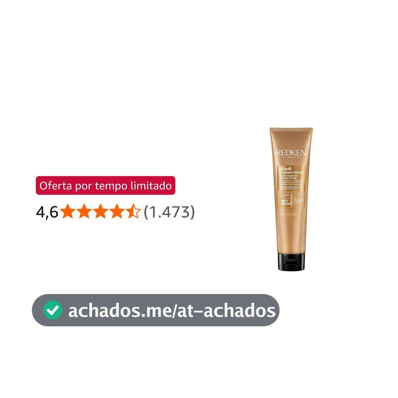Redken All Soft Moisture Restore Leave-in para Cabelos Secos e Opacos, com Óleo de Argan e Ácido Hialurônico, Hidratação Profunda, Brilho e Proteção Térmica, 150ml