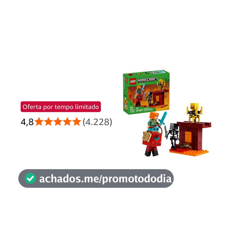 LEGO Minecraft A Batalha de Lava no Nether 21266 (99 Peças)