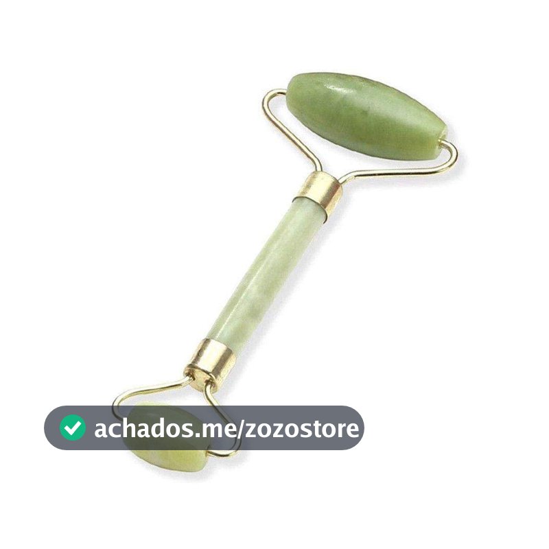 Rolo de jade para rosto, conjunto de pedras faciais naturais de jade, massageador de pele com ferramentas de raspagem Gua Sha