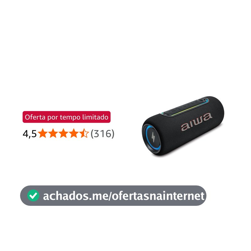 Caixa de Som Speaker AIWA SP-05-LB 30W Bluetooth IPX5
