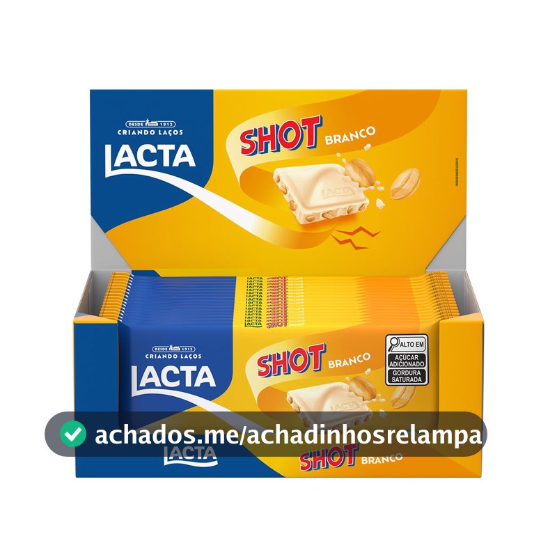Chocolate Lacta Shot Branco 17 unid 80g
