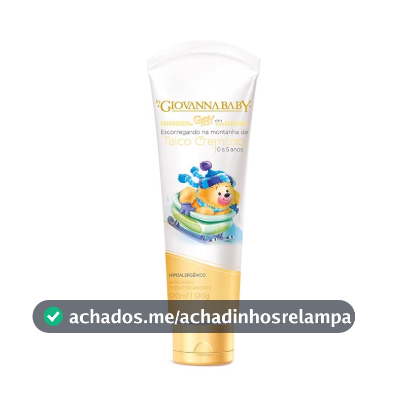 Talco Cremoso 120Ml, Giby, Amarelo
