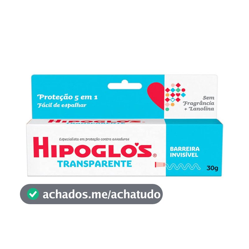 Creme Preventivo de Assaduras para Bebês Hipoglós, Transparente, 30g