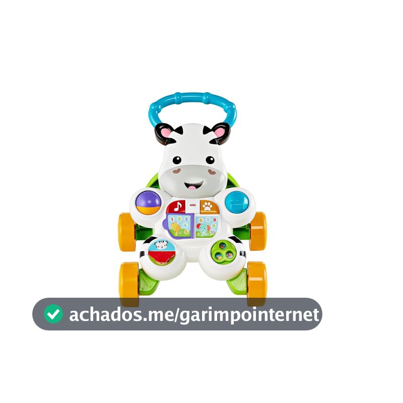 Apoiador Zebra Brinquedo Bebês Fisher-Price. Ensina letras e números com luzes e músicas. Ajuda nos primeiros passos. Ideal a partir dos 6 meses.