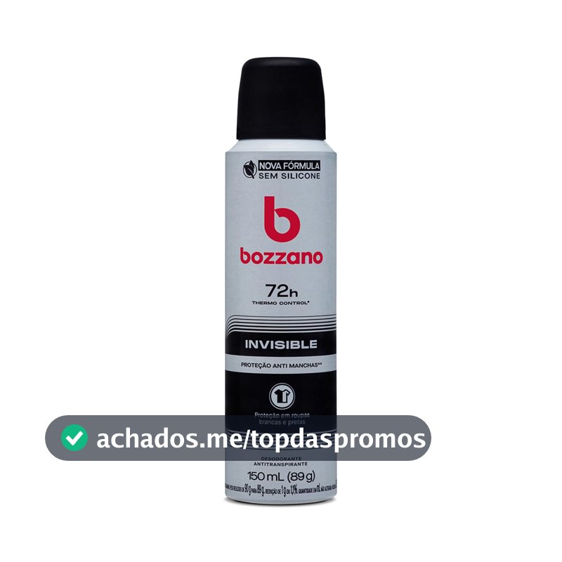 Desodorante Bozzano Aerossol Antitranspirante Masculino Invisible 150ml