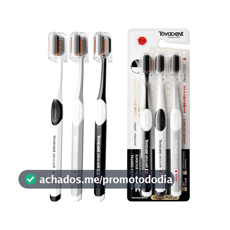 TOYADENT Escova de Dentes com 5500 Cerdas Macia de Carvão Ativado