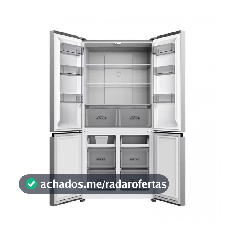 Geladeira TCL 589 Litros Inox Twin Eco Inverter Frost Free Multidoor Espaço Flex 220V C589CDN