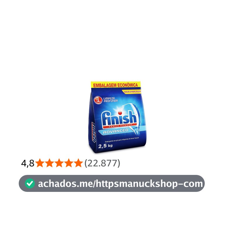 Finish Power Powder Advanced Detergente para Lava Louças em Pó 2,5kg