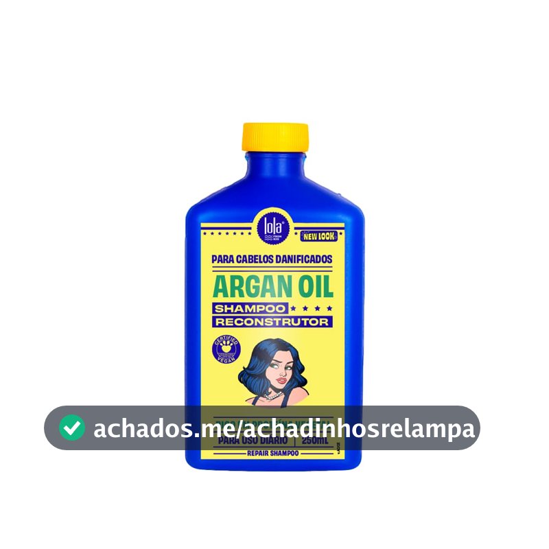 Lola From Rio – Óleo de Argan – Xampu, repara todos os tipos de cabelos danificados