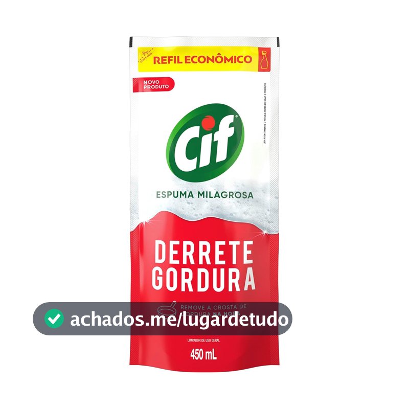 Limpador Especialista CIF Derrete Gordura 450 ml Refil Econômico (Packaging May Vary)