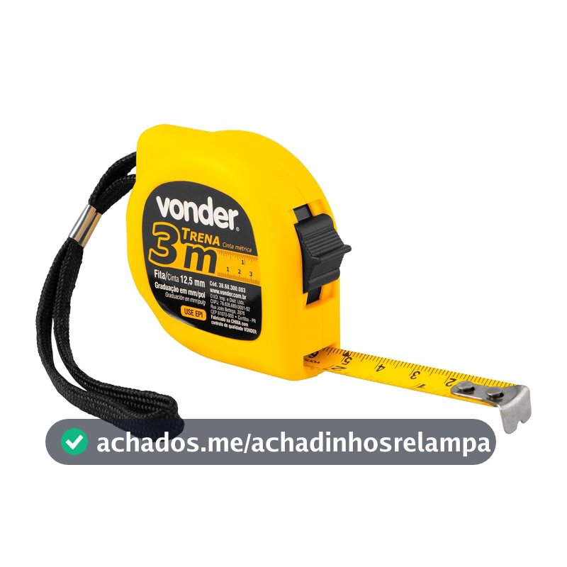 Vonder, Trena Curta de Aço, 3M X 12,5