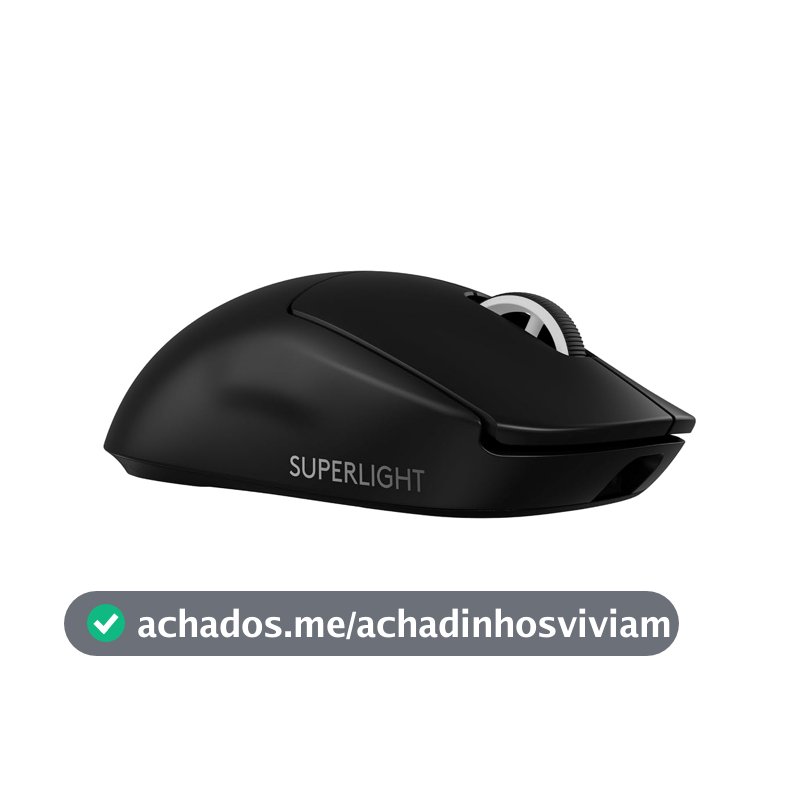 Mouse Gamer Sem Fio Logitech G PRO X SUPERLIGHT 2 com Tecnologia LIGHTSPEED, Ultraleve, Switch LIGHTFORCE, Sensor HERO 2 com 44K DPI, 5 botões programáveis e Bateria Recarregável - Preto